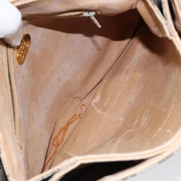 GUCCI GG PLUS Canvas Shoulder Bag PVC Leather Beige - Picture 15 of 16